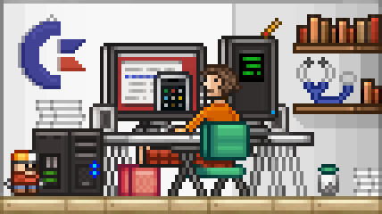 Pixel art portrait of Jack from Pixbits.