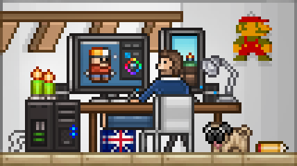 Pixel art portrait of XsX from Pixbits.