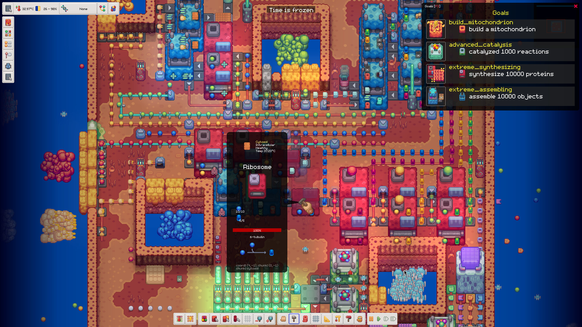 Colorful resource transport and goals.
