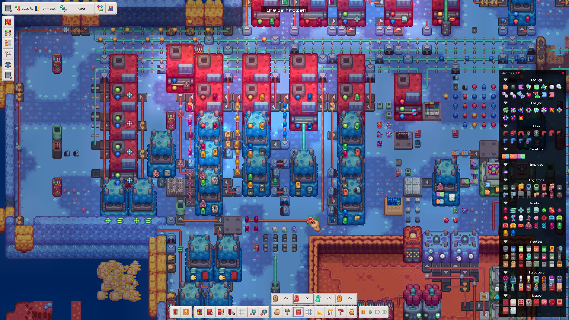 Recipe panel and cellular production lines.